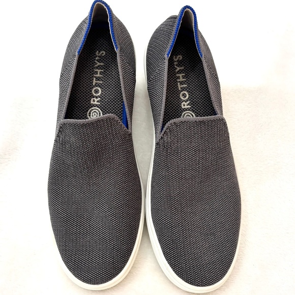 RETIRED Gray Rothy’s The Original Casual Slip On Knit Washable Sneakers Size 9 - Picture 6 of 16